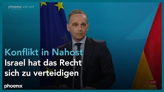 Heiko Maas zum Konflikt zwischen Israel und Palästina am 180521 [upl. by Hamann]