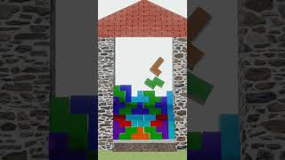 Tetris Survival Pyramid Softbody Simulation V2 [upl. by Wilfrid257]