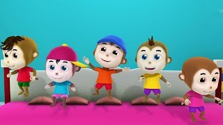 Five Little Monkeys  kids songs and nursery rhymes for children [upl. by Tiernan]