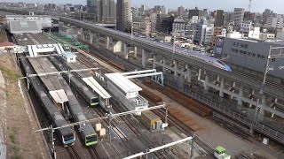 Time Lapse  Shinkansen et trains à Tokyo [upl. by Kcira]