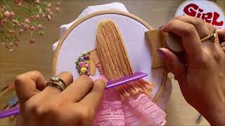 Hair Embroidery Tutorial for Beginners by Knot Your Type [upl. by Procto156]