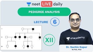 Genetics  Lecture 6  Pedigree Analysis  Unacademy NEET  LIVE DAILY  NEET Biology  Sachin Sir [upl. by Hesther795]