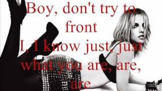 Britney Spears  Womanizer Rock Remix with Lyrics [upl. by Abrams]