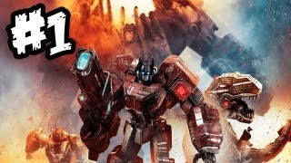 Transformers Fall of Cybertron  Gameplay Walkthrough  Part 1  WAR BEGINS Xbox 360PS3PC [upl. by Annodas]