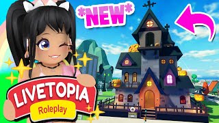 NEW HALLOWEEN MANSION in LIVETOPIA Roleplay roblox [upl. by Michaelina]