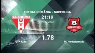 FC UTA Arad vs FC Hermannstadt  Superliga  02122023  COMENTARIU LIVE [upl. by Uzzia22]