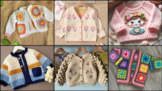 Luxury Mini Pop Cardigan Crochet Pattern Easiest Crochet Baby Sweater ideas [upl. by Aliber261]