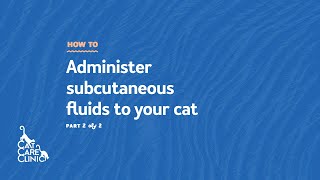 How to Administer Subcutaneous Fluids to your Cat Part 2 of 2 Cat Care Clinic  Madison WI [upl. by Nanete]