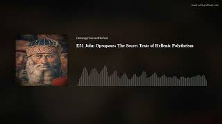 E51 John Opsopaus The Secret Texts of Hellenic Polytheism [upl. by Ytisahc73]