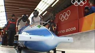 Bobsleigh  Mens TwoMan  Germany  Turin 2006 Winter Olympic Games [upl. by Annirtak16]