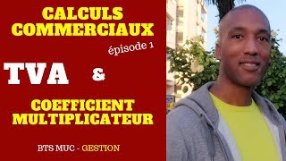 BTS MCO  BTS MUC  GESTION  CALCULS COMMERCIAUX TVA COEFFICIENT MULTIPLICATEUR 12 [upl. by Aivek87]