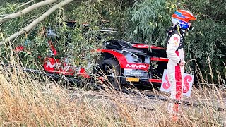 Ypres Belgium WRC 2022 Big Crash SS06 Westouter [upl. by Htnnek]