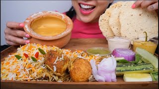 INDIAN FOOD NOT USING MY HANDS ASMR EATING SOUNDS NO TALKING  SASASMR [upl. by Wira966]