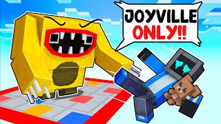 Locked on ONE CHUNK with JOYVILLE in Minecraft [upl. by Terag]