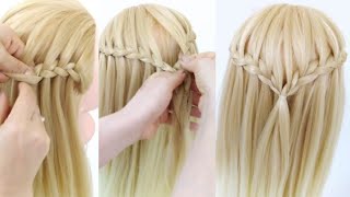 Hair weaving tutorial easy and attractive model for party [upl. by Ybor]