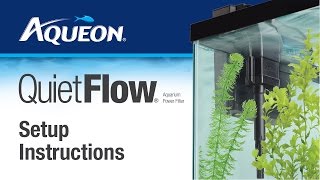 Aqueon  QuietFlow  Power Filter Set Up Instructions [upl. by Idnahc427]