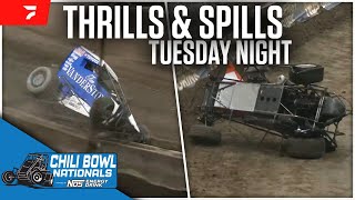 Tuesday Thrills amp Spills  2024 Chili Bowl Nationals [upl. by Eiznekcam]