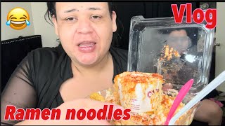 Ramen noodles mukbang vlog [upl. by Lennon981]