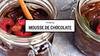 Mousse de Chocolate  Recetas Fitness  foodspring® [upl. by Ennaear768]