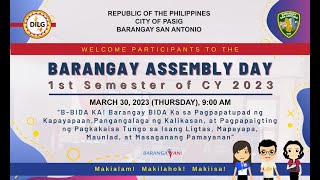 Barangay Assembly  March 30 2023 [upl. by Yeslehc]