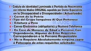 REQUISITOS PARA SOLICITAR CARNET DE DISCAPACIDAD [upl. by Betthezel]