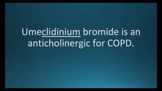 How to pronounce umeclidinium bromide Incruse Ellipta Memorizing Pharmacology Video Flashcard [upl. by Gere668]