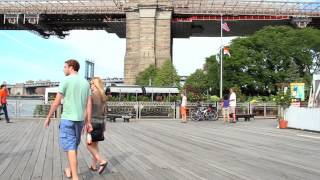 Brooklyn Bridge and Brooklyn Bridge Park New York [upl. by Mcmillan]