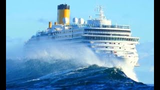 Cruiseschip in moeilijkheden door zware storm [upl. by Latoniah]