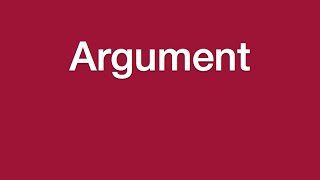 Lesson 8  Argument [upl. by Ignatius]