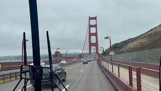 Going across the Golden Gate Bridge from Marin County 7272024 [upl. by Hnahym]