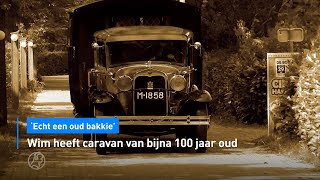 ⛺️ Wim heeft caravan van bijna 100 jaar oud Echt een oud bakkie  Hart van Nederland [upl. by Yatnuahs]