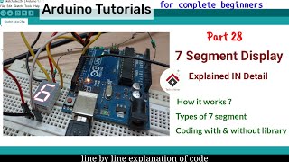 How to use 7 segment display with Arduino  7 segment display counterwith CODE  Tech at Home [upl. by Lotty]