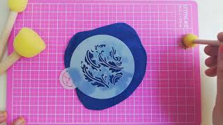 How to stencil Cupcakes Topper Quick Tutorial [upl. by Eiznik]