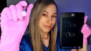 Clínica ASMR  Nuevo Test de Nervios Craneales con Guantes Rosas  Roleplay médico  SusurrosdelSurr [upl. by Quirita]