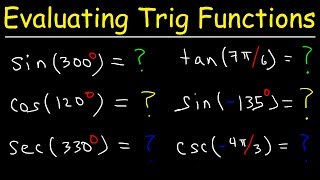 How To Use Reference Angles to Evaluate Trigonometric Functions [upl. by Erdrich]