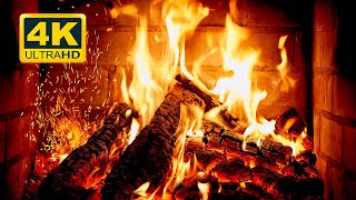 🔥 Cozy Fireplace 4K UHD Fireplace with Crackling Fire Sounds Christmas Fireplace Winter 2023 [upl. by Alet]