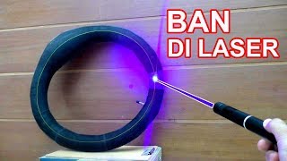 EKSPERIMEN BAN MOTOR DI LASER BIRU 10000 mw [upl. by Gael]