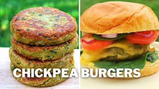 Chickpea burgers Recipe Plantbased The Best Vegan Burgers Recipe [upl. by Merilee]