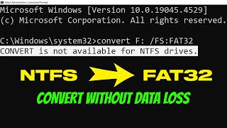 How To Convert NTFS To FAT32 Without Data Loss  No Formatting Required [upl. by Eladroc706]