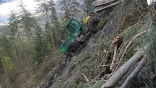 TIMBERJACK 460 SKIDDER DANS UN MUR ⚠️ BÛCHERONS DE LEXTRÊME [upl. by Ames855]