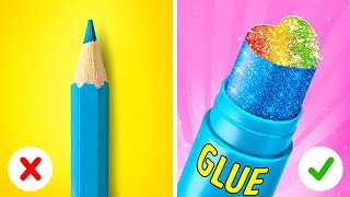 FANTASTIC SCHOOL HACKS FOR CREATIVE STUDENTS  Bright Ideas and Art Tricks by 123 GO Series [upl. by Anitnauq]