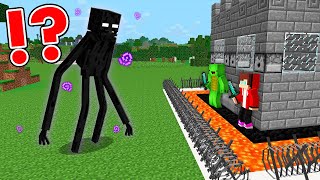 MUTANT ENDERMAN Vs Mikeys And JJs SECURITY HOUSE In Minecraft  Maizen [upl. by Merril203]