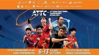 TABLE 5 DAY 2  27th ASIAN TABLE TENNIS CHAMPIONSHIPS  ASTANA 2024 [upl. by Kuebbing642]