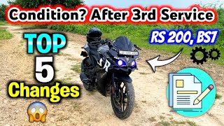 Bajaj Pulsar RS 200 bs7 3rd Service at 11000km Full Maintanence Cost 🤑 Changes After Service [upl. by Ajit841]