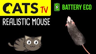 CATS TV  Realistic Mouse 🔋 Battery ECO  3 HOURS  60fps Game for cats to watch [upl. by Lanford790]