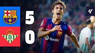 BARÇA 50 BETIS  LALIGA 202324 MD5 [upl. by Neron269]