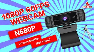 NexiGo N680P 1080P 60FPS Webcam with Microphone and Builtin Privacy Cover [upl. by Regor]