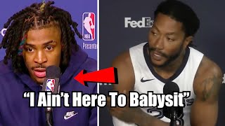 Derrick Rose MESSAGE TO Ja Morant quotIm Not Here To Babysitquot [upl. by Zurn]