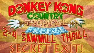 24 Sawmill Thrill Secret Exit  Donkey Kong Country Tropical Freeze [upl. by Laram]