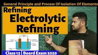 Class 12  Chemistry  Unit 6  Refining  Electrolytic Refining [upl. by Ahsienet535]